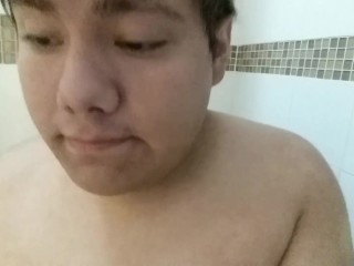 Chub Boy Strips, Piss, And Showers For Friend (Request)