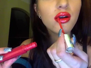 Neon lipgloss fetish