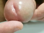 Preview 6 of Sensual erotic ultra slow cock head and foreskin massage until I cum