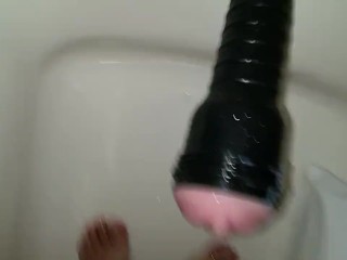 Shower Fleshlight fucking