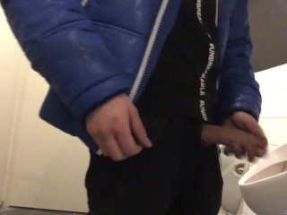 when I'm in a public restroom I need to show my dick on camera