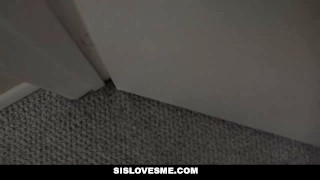 SisLovesMe - Creeping on StepSis In The Shower To Fuck Teenager socks