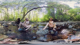YanksVR's Ana Molly and Belle Masturbate and Cum Outside in a Creek9