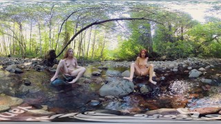 YanksVR's Ana Molly and Belle Masturbate and Cum Outside in a Creek10