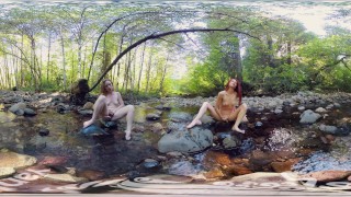 YanksVR's Ana Molly and Belle Masturbate and Cum Outside in a Creek13