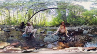YanksVR's Ana Molly and Belle Masturbate and Cum Outside in a Creek15