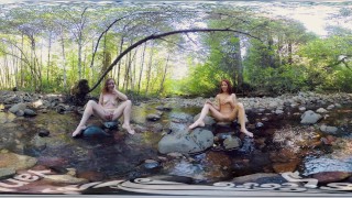 YanksVR's Ana Molly and Belle Masturbate and Cum Outside in a Creek2