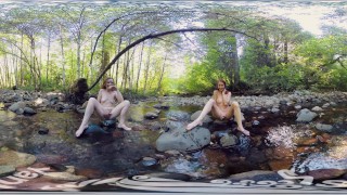 YanksVR's Ana Molly and Belle Masturbate and Cum Outside in a Creek4