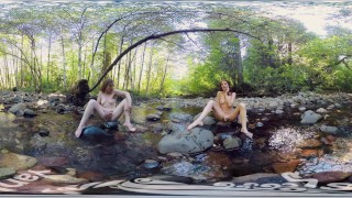 YanksVR's Ana Molly and Belle Masturbate and Cum Outside in a Creek6