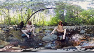 YanksVR's Ana Molly and Belle Masturbate and Cum Outside in a Creek7