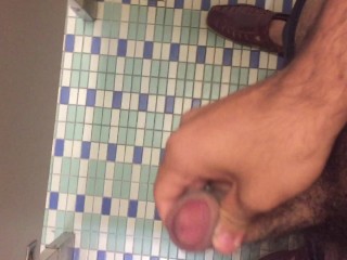 Cumming in a Public Library Bathroom