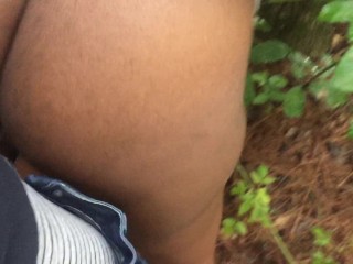 bbw ebony i met while taking a run. Fucked on trail