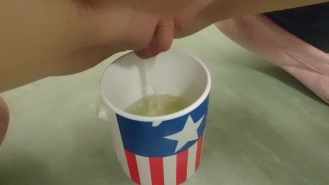 Japanese tea cup bottom - Tea is ready sir pee in a cup