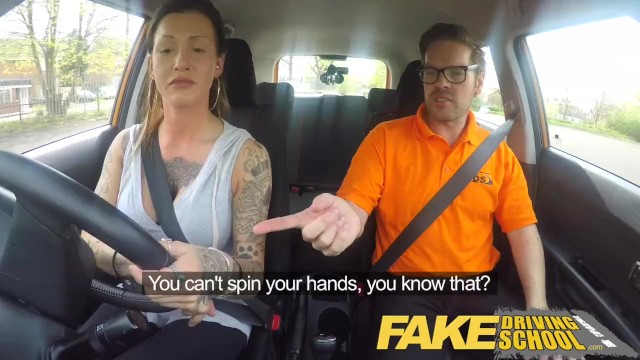 Fake Driving School: Horny tattooed student Chantelle Fox gets splashed by the instructor