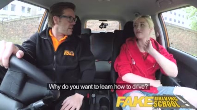 Fake Driving School: Blonde Misha Mayfair has wet orgasm