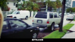 BFFS - Amateur Cam Girls Fucked By Big Cock Throat rough