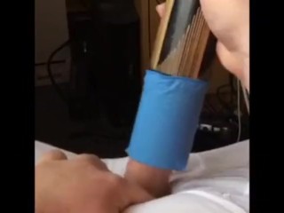 Jerking Off With A DIY Fleshlight (Homemade)