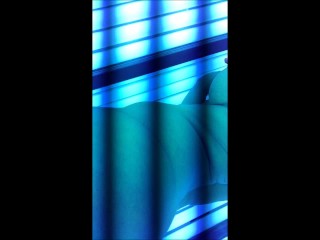 Sunbed selfie video big tits tanning