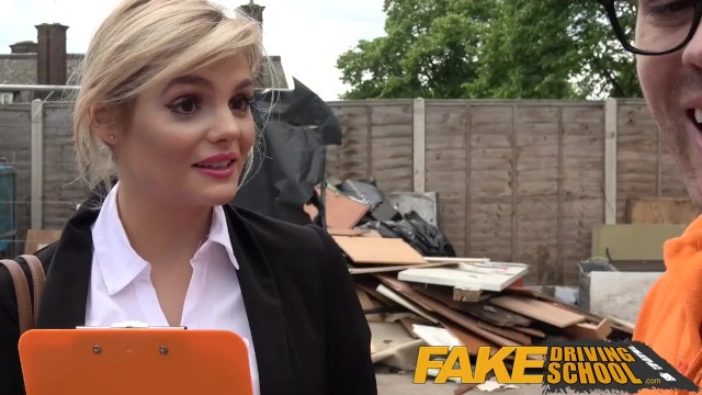 Katie holmes hardcore fakes - Fake driving school posh horny busty examiner swallows a big load
