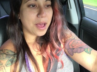 Dirty talking in the car. Can you make me cum while I'm driving?