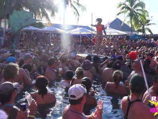 Nude Fantasy Fest Key West POOL PARTY Strip Off