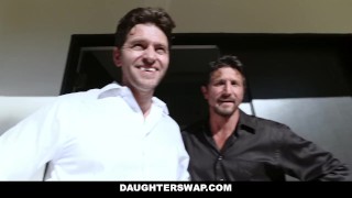 A daughters their for by treat tricked dads daughterswap dad brunette