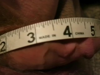 Measuring Big Limp White Cock