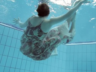 Two hot hairy beauties underwater