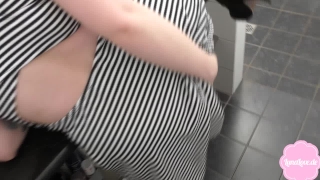 Her fucked in teen bathroom gets mums cute hard blonde cock