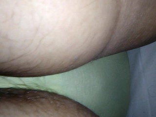 Hairy MILF In Panties Wants Hot Cum On Her Pussy. So She Gets It !