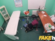 Preview 4 of Fake Hospital Cute pigtailed cleaner sucks and fucks doctors big cock