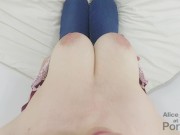 Preview 4 of Female POV Blowjob, Tittyfuck and Cum on her F Cup Tits