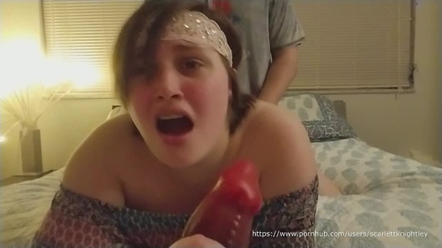 Free creampie surprise xxx - College slut caught by roommate in the mid of dildo suck.