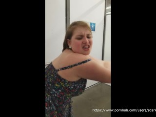 SOMEONE KNOCKED!!! YOUNG GIRL HAS SEX IN CHANGING ROOM.
