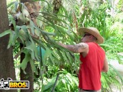 Preview 2 of BANGBROS - Gardener Bruno Dickemz Fucks Latina Pornstar Valerie Kay