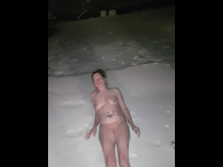 naked snow Angel