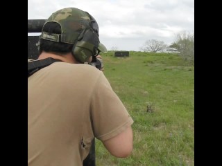 Two Gun Too Much FUN! Sig PM400 Pistol & SB15 Video Glock 17 9mm Shooting