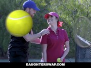 Preview 2 of DaughterSwap - Teen Tennis Stars Ride Stepdads Cock
