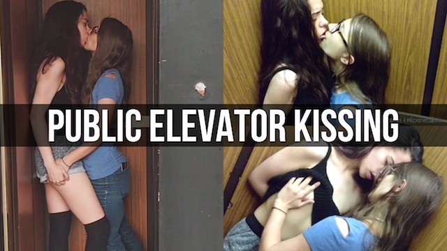 Public Elevator Porn - Public Elevator Cute Girl Fingers Girl