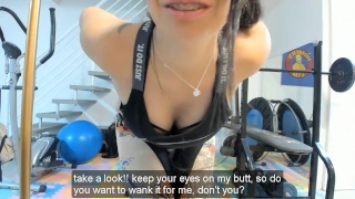 Latina na on academia sexy jerk gym joi punheta guiada off girl ass gym
