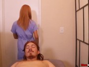 Preview 3 of Massage Lady Ruins This Guys Massage And Happy Ending