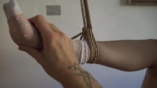 Kinbaku bondage - Me suffering in rope and shared an intense moment Trimmed fuck