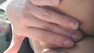 Teen fingers pussy in car Cum pussy