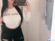 Preview 1 of Safada no provador de roupas girl public changing room masturbation