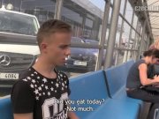 Preview 1 of CZECH HUNTER 372 -  Shy Twink Gets Paid To Strip Down And Suck A Big Fat Cock