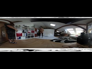 3d Nice Victoria video: Nice victoria pure 3D VR 360 backstage from photoshoot before dildo masturb