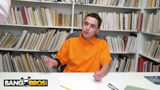 BANGBROS - MILF Teacher Ariella Ferrera Helps Young Juan El Caballo Loco Blowjob babe