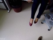 Preview 4 of Uni Student Pervs on Teacher & Gets a Footjob in Science Lab - Loren Love (OnlyFans: TheFrostKing)