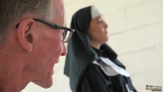 Strips fucks in the an nun confessional horny old and man teen girl oldje