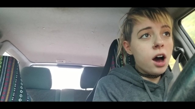 Beautiful Girl Masturbating Orgasm - In Public with Vibrator and having an Orgasm while Driving ...